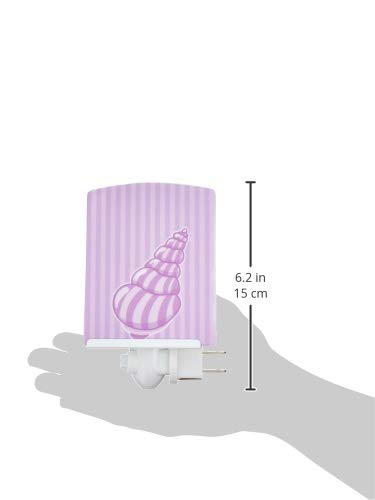 Caroline's Treasures BB8842CNL Beach Shell #2 Ceramic Night Light Compact, UL-Certified, Ideal for Bedroom, Bathroom, Nursery, Hallway, Kitchen, 6x4x3, Multicolor