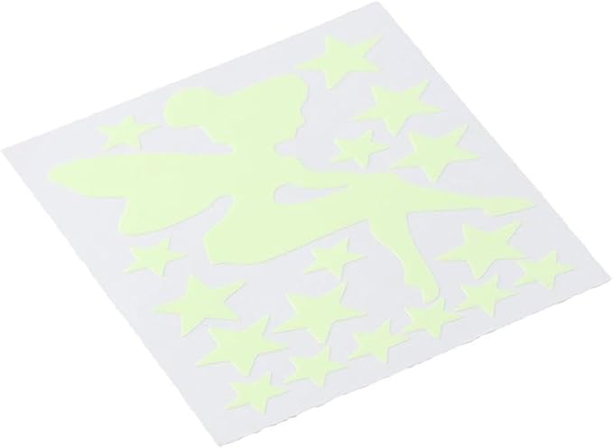 6Pcs Luminous Decorative Wall Stickers,Luminous Light Switch Decals Glow in The Dark,Magic Fairy Wall Stickers(Green Light)