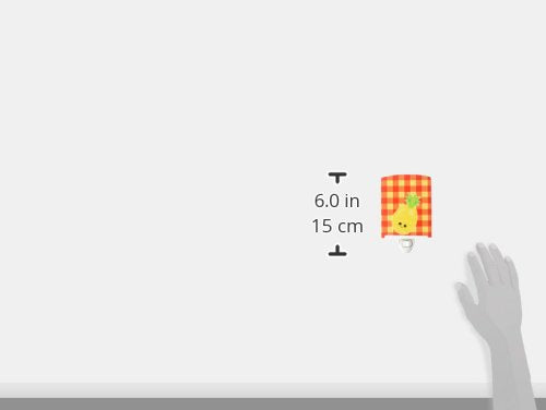 Caroline's Treasures BB6992CNL Pineapple Face Ceramic Night Light Compact, UL-Certified, Ideal for Bedroom, Bathroom, Nursery, Hallway, Kitchen, 6x4x3, Multicolor