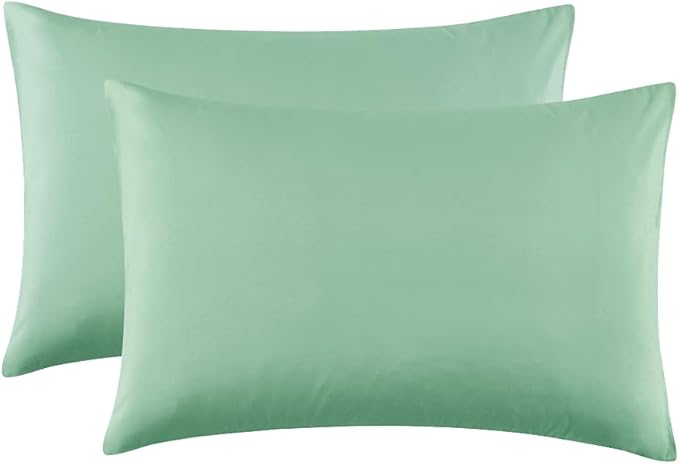 Small Pillow Case 14x20 Microfiber Pillowcases Set Soft Comfortable Not Shrink Toddler Pillow Case Light Green Pillow Covers Envelope Style 2 Pack