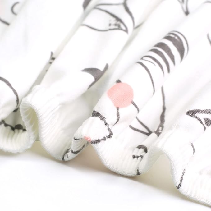 GRSSDER Stretchy Ultra Soft Jersey Knit Pack n Play Sheets Set 2 Pack, Portable/Mini Cribs Playard Sheets, Cute Foxes and Rabbits for Baby Girls and Boys