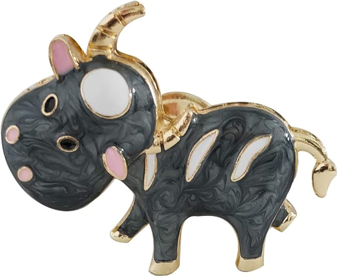 Cow Knobs 4 Pcs Cartoon Cow Shape Knob Cabinet Drawer Knob for Dresser Drawers Kitchen Bathrom Cupboard Kids Knobs Metal Animal Theme Pull Handles