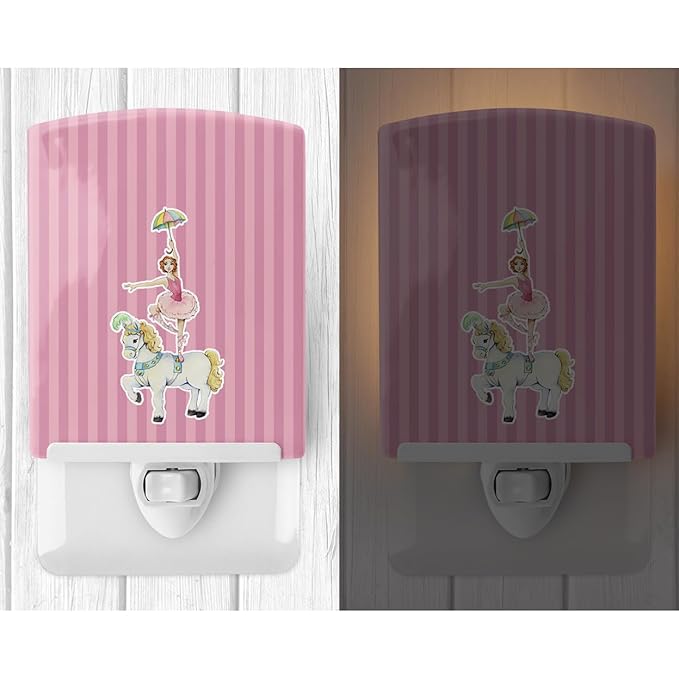 Caroline's Treasures BB6860CNL Circus Performer Ceramic Night Light Compact, UL-Certified, Ideal for Bedroom, Bathroom, Nursery, Hallway, Kitchen, 6x4x3, Multicolor