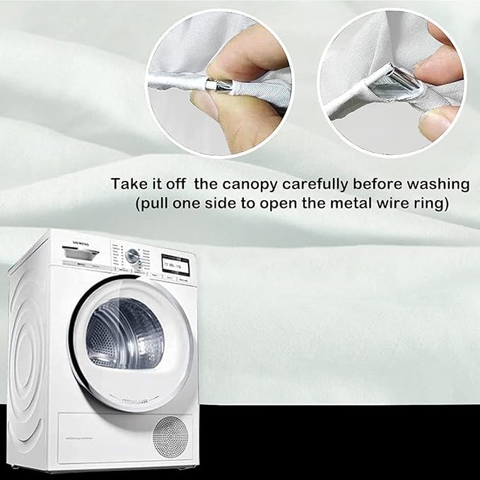 Mengersi Bed Canopy for Kids, Round Dome Kids Mosquito Net Indoor Outdoor Castle Hanging House Decoration Reading Nook (Dark Gray)