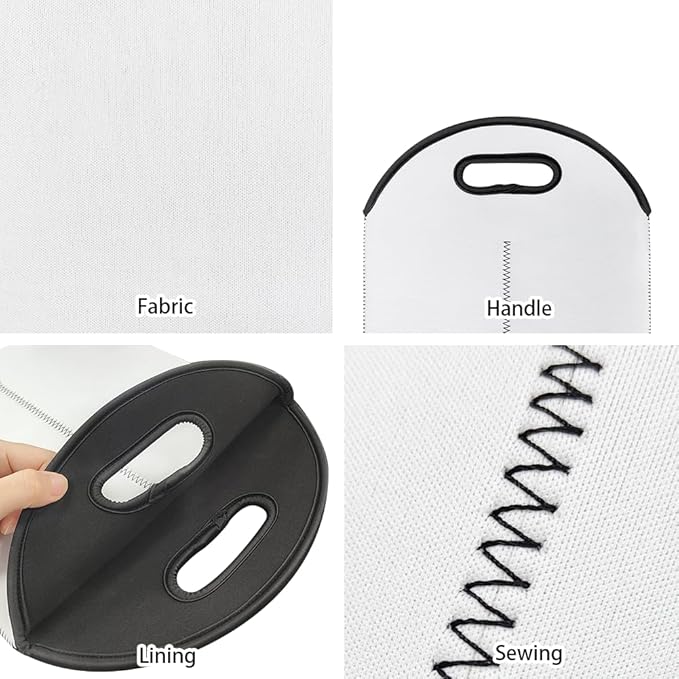 doginthehole 2 Bottle Wine Bag Tote Bag, Fall Maple Leaf Pumpkin Mushroom Neoprene Wine Carrier Tote Bag, Wine Bag for Wine Bottle, Beer Bottle and Water Bottle, Thanksgiving Day Decorations