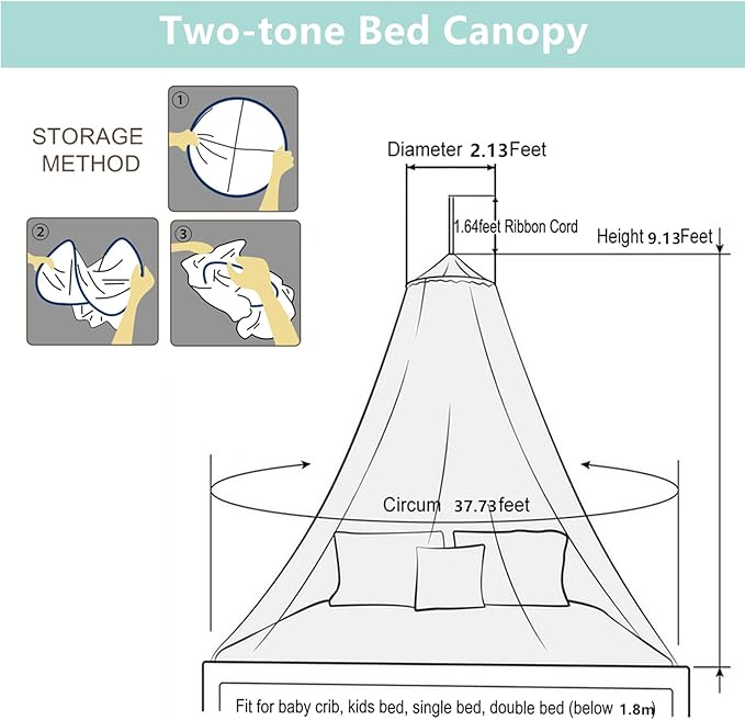 Eimilaly Two-Tone Bed Canopy Glow in The Dark Pink Purple, Mosquito Net Bed Canopy for Girls Room Decor, Single Door