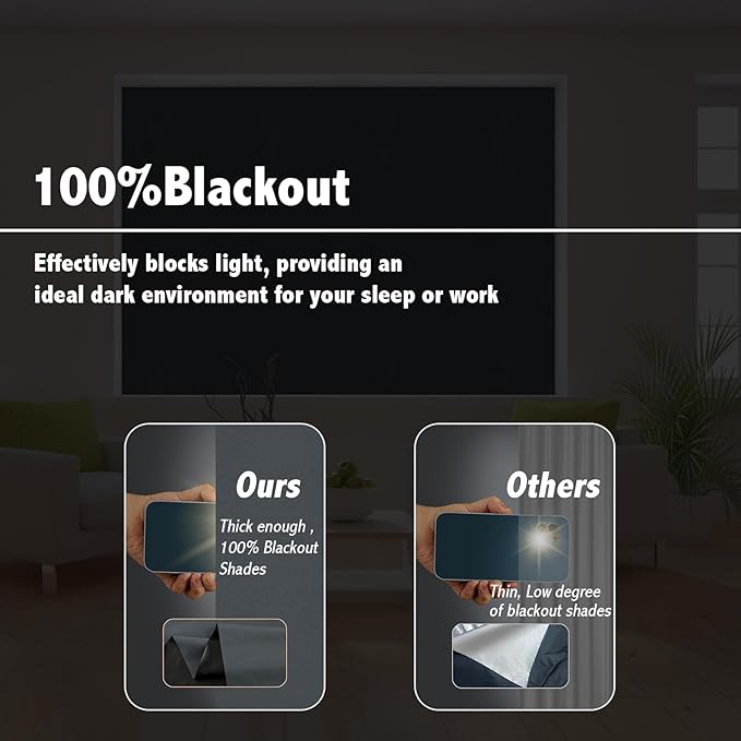 Portable Blackout Shades 100% Blackout Curtains for Bedroom Small Window Curtains No Light Kitchen Windows Insulated for Nursery for Baby Travel Curtain,Gray,56" W x 120" L,1 Panel