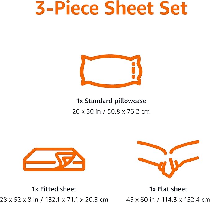 Amazon Basics Kid's Soft Easy-Wash Lightweight Microfiber 3-Piece Sheet Set, Toddler, Navy Galaxy