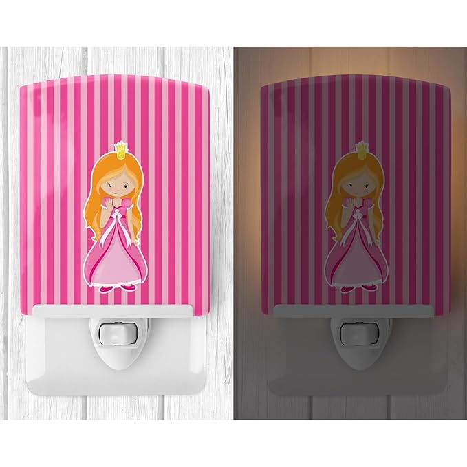 Caroline's Treasures BB8754CNL Ginger Girl Princess Ceramic Night Light Compact, UL-Certified, Ideal for Bedroom, Bathroom, Nursery, Hallway, Kitchen, 6x4x3, Multicolor