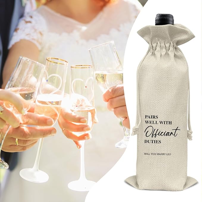 Officiant Wine Bag Wedding Officiant Wine Gift Bag Officiant Proposal Gifts Pastor Gift