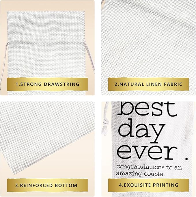 Best Day Ever Mr and Mrs Wedding Gift Engagement Gift Bag For Couples bride/him/her Newly Engaged Gift Wine Tote Bridal Shower Gift