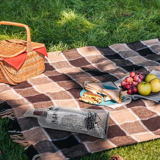 Reusable Wine Bag for Travel Wine Protector Sleeve for Airplane Car Cruise Protection Luggage Leak-proof Impact Resist, 3 Set