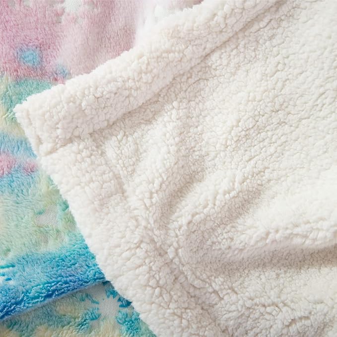 COSUSKET Glow in The Dark Blanket for Kids, Animal Paws Luminous Birthday Super Soft Fuzzy Plush Sherpa Furry Fleece Colorful Throw Blanket 50"x60" Boys Girls Gifts