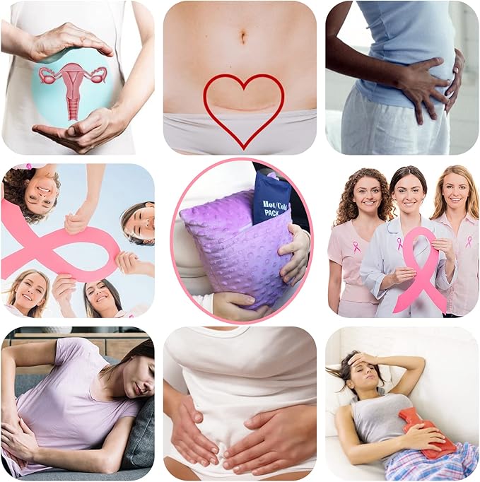 Heart Surgery Recovery Pillow for After Heart Surgery Open Heart Surgery Gifts Triple Bypass Heart Transplant Cough Pillow with Pocket for Cooling Pack, Minky Dot Lavender