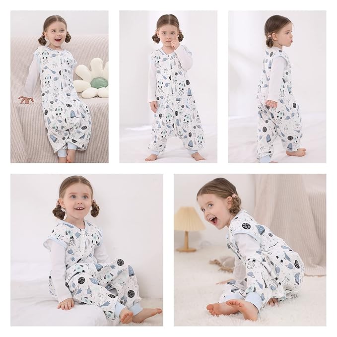 WONDAY Baby Toddler Sleep Sack, Sleep Sack 3t-5t, Sleep Sack Baby Wearable Blanket, Baby Sleep Sacks with Feet, Sleeveless Soft Sleep Sacks for Baby Boys or Girls