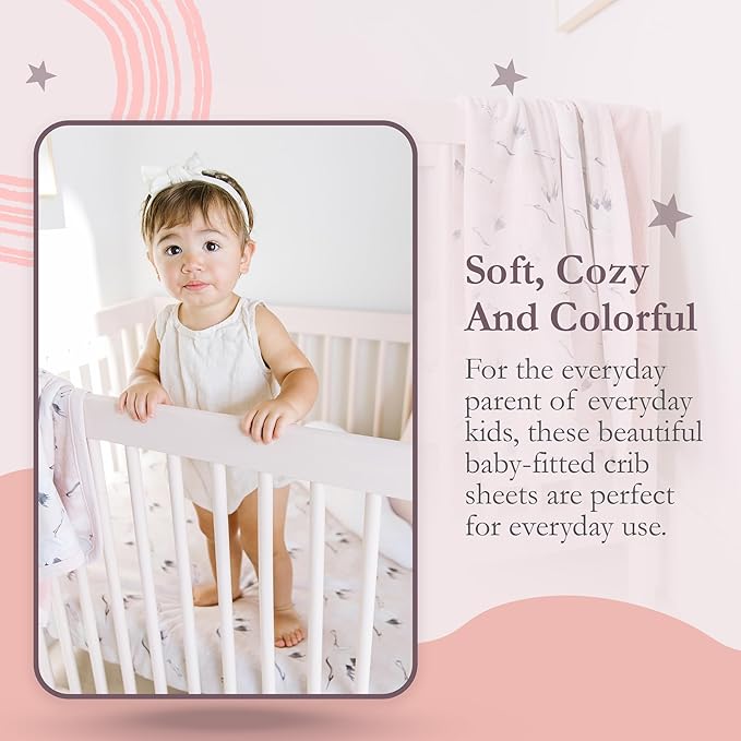 Crib Sheets - Crib Sheets Girl -Crib Sheets Boy - Jersey Sheets - Nursery Bedding - Toddler Bedding Sets for Girls - Toddler Bedding Sets for Boys - Baby Crib Sheets - OILO Studio Crib Sheet Crane