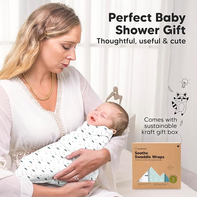 3-Pack Organic Baby Swaddle Sleep Sacks - Newborn Swaddle Sack, Ergonomic Baby Swaddles 0-3 Months, Swaddles for Newborns, Baby Sleep Sack, Baby Swaddle Blanket Wrap, Baby Essentials (Galaxy)