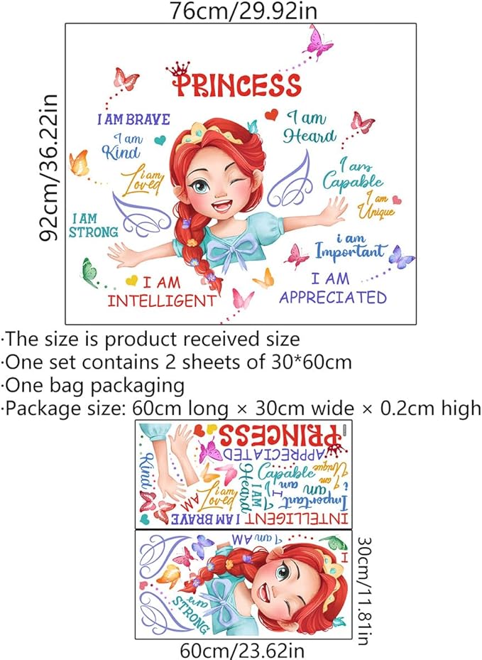 Lovely Girl Magic Adventure Wall Stickers Pink Butterfly Inspirational Quote Wall Decals for Baby Toddler Room Decorations Nursery Playroom Bedroom