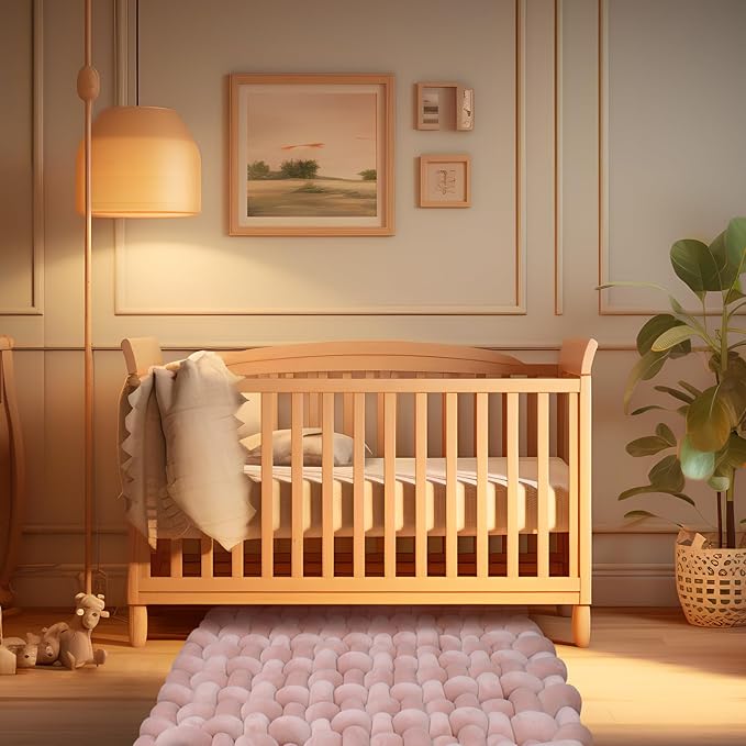 XHJRI Thickened Braided Knot Seat Mat, Knotted Floor Decorative Cushion, Handmade Baby Infant Playing Pad Nursery Rug (27.5 * 31.5 Inch,Orange)