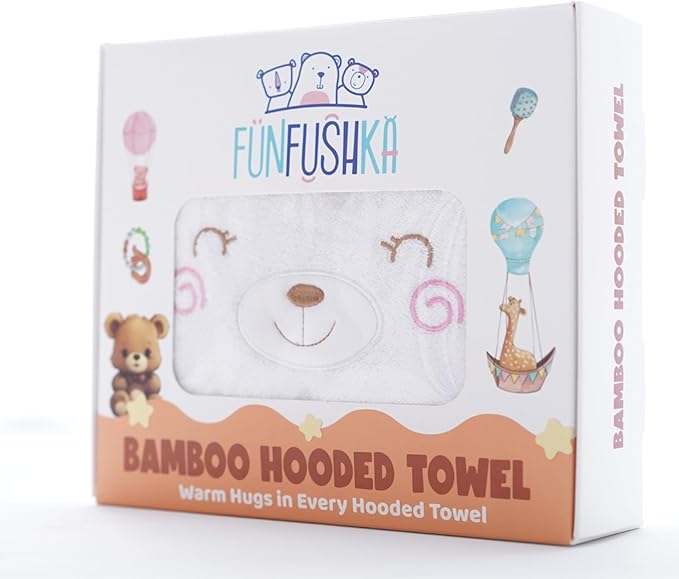 Baby Hooded Towel - Organic Ultra Absorbent Soft Premium Towels for Infants Toddlers Girls & Boys 35"x35" - Great Baby Shower Gift (Misty Rose)