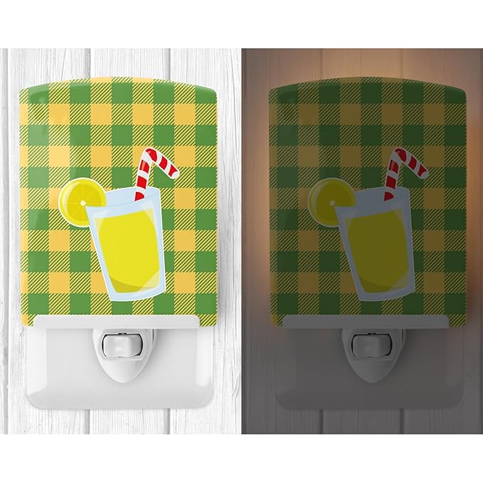 Caroline's Treasures BB8635CNL Backyard BBQ Lemonade #1 Ceramic Night Light Compact, UL-Certified, Ideal for Bedroom, Bathroom, Nursery, Hallway, Kitchen, 6x4x3, Multicolor
