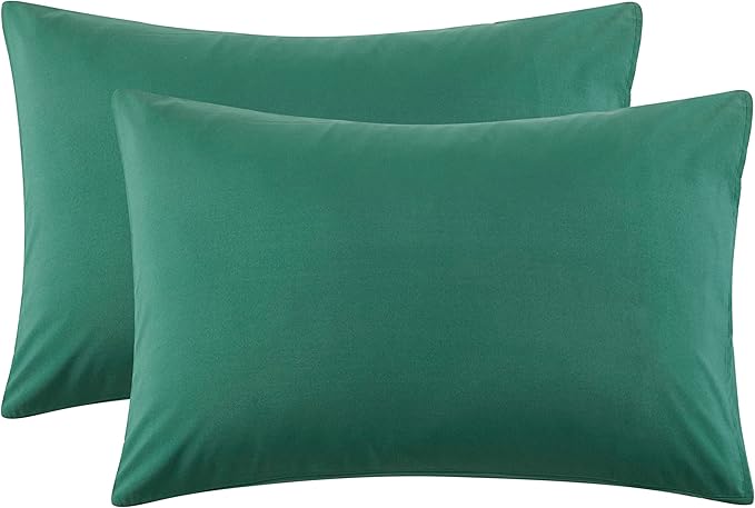 Small Pillow Cases 14x20 Microfiber Dark Green Pillow Cases Soft Comfortable Not Shrink Toddler Pillow Cases Set of 2 Baby Pillow Case Envelope Style