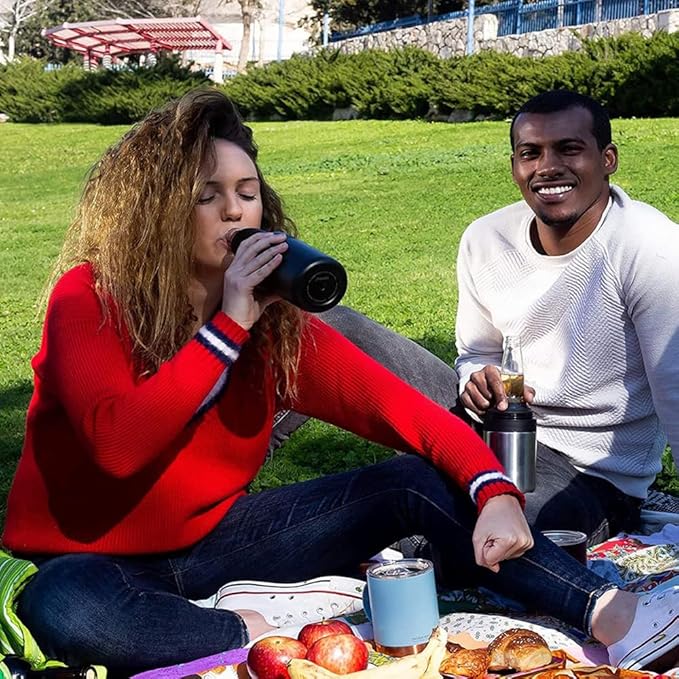 3 in 1 Beer Bottle and Can Cooler, Vacuum Insulated Double Walled Stainless Steel Cooler with Beer Opener, 12 oz Slim Can Insulator Holder (Light green)