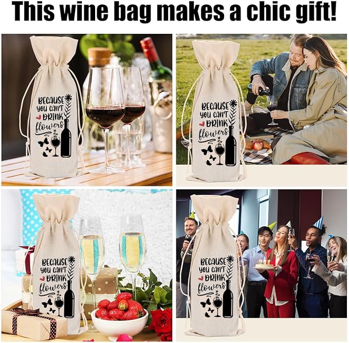 Funny Wine Quotes Wine Bag Wine Tasting Party Supplies for Wine Lovers Women Men Mum Groom Friend Christmas Birthday Wedding Bachelorrette Party Wine Bags