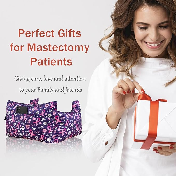 Mastectomy Pillow - Post Surgery Pillow, Breast Pillow for Sleeping After Heart Surgery, Lumpectomy Pillow, Breast Reduction & Augmentation Pillow Double Mastectomy Gifts for Women
