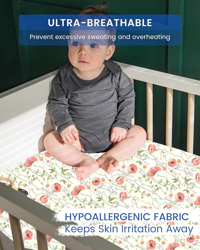 Premium Fitted Baby Boy Crib Sheets for Standard Crib Mattress - Ultra-Soft Jersey Knit Crib Mattress Sheet, Safe and Snug, Durable, Stylish Crib Sheet, 28''x52''x9'' Extra Deep Pocket