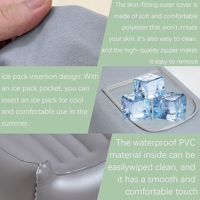 Arm Elevation Pillow, Arm Wedge Elevation Pillow Excellent, Ergonomic Elbow Support Pillow for Sleeping Arm Pads Pillow,Elevated Arm Pillow for Broken Arm,Inflatable Type