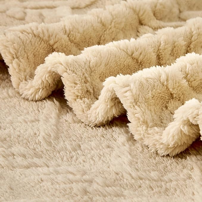 Sherpa Fleece Baby Blanket, Ultra Soft Fluffy Premium Baby Blankets for Boys Girls, Cozy Infant Toddler Newborn Receiving Blankets for Crib Stroller 30”×40” (Khaki)