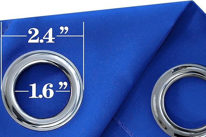 Blue Kids Curtains Blackout for Boys Bedroom 84 Inch Length 2 Panels Set Luxury Gold Yellow Decor Teen Room Darkening Window Coverings Drapes for Living Room Royal Blue 84 Long French Cobalt Blue