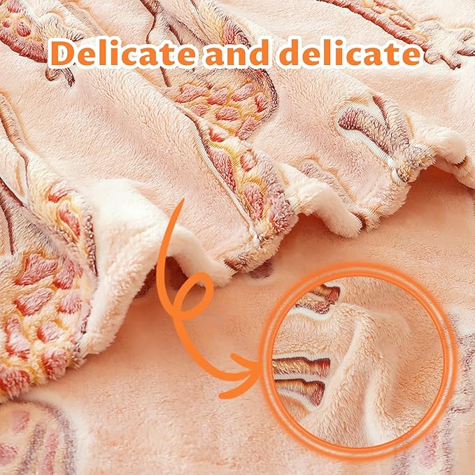 Giraffe Blanket Glow in The Dark Animal Blanket Toddler for Kids Girls Birthday Presents Toys