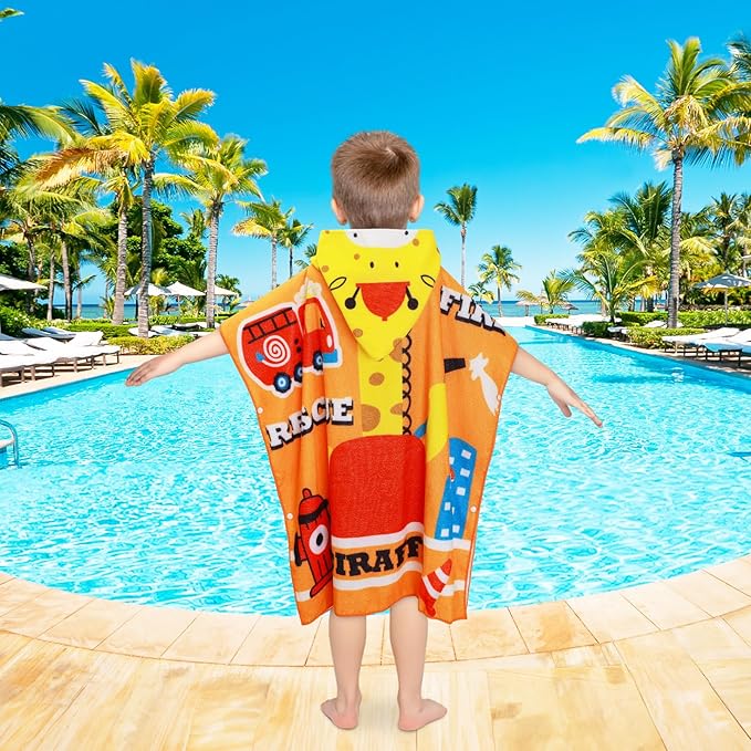 Kids Beach Towels Baby Towels with Hood Toddler Pool Towel Large Bath Towels for Boys and Girls for Travel Shower Swimming