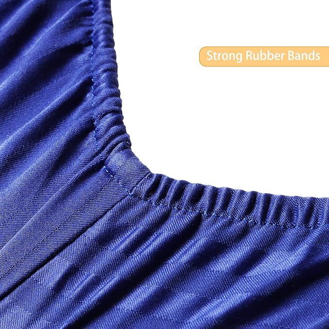 Toddler Bedding Set - 4 Piece Soft Crib Bedding Set for Boys, Includes Toddler Comforter, Flat Sheet, Fitted Sheet and Pillowcase, Blue Stripe