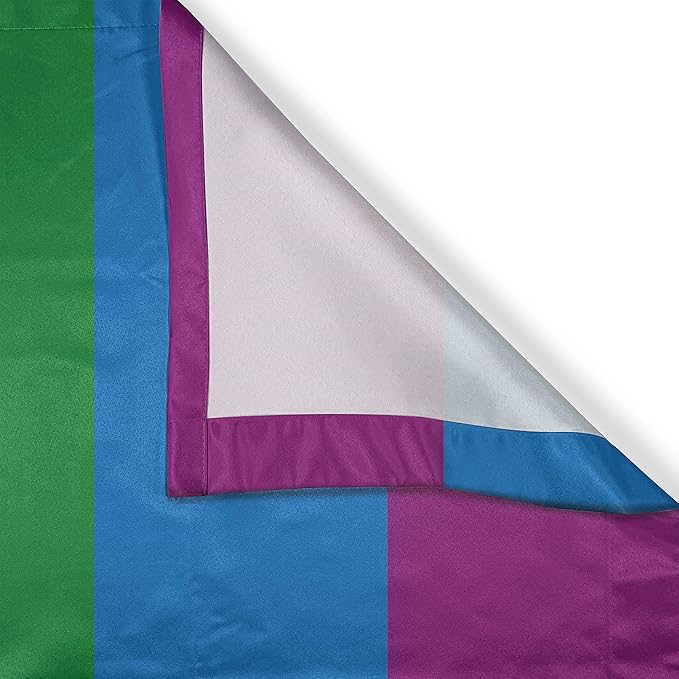 Ambesonne Pride Kitchen Curtains, Horizontal Orange Green Colored Flag of Gay Parade Freedom Equality Love Passion Theme, Window Drapes 2 Panel Set for Kitchen Cafe Decor, 55" x 39", Orange Green