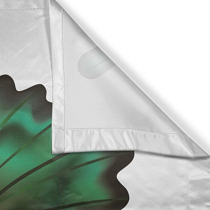 Ambesonne Swallowtail Butterfly Kitchen Curtains, Realistic Exotic Wildlife Creature in Green Tones, Window Drapes 2 Panel Set for Kitchen Cafe Decor, 55" x 39", Olive Green