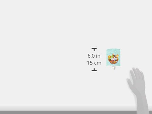 Caroline's Treasures BB7021CNL Noah's Ark Ceramic Night Light Compact, UL-Certified, Ideal for Bedroom, Bathroom, Nursery, Hallway, Kitchen, 6x4x3, Multicolor