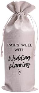 Pairs Well With Wedding Planning Mr and Mrs Wedding Gift Engagement Gift Bag For Couples bride/him/her Newly Engaged Gift Wine Tote Bridal Shower Gift