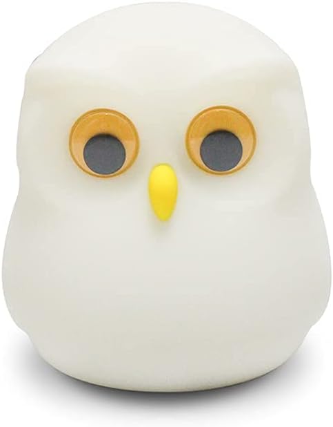 Cute Owl Kids Night Light, Birthday Gifts Room Decor Bedroom Decorations for Baby Child, LED Color Changing Soft Silicone Lamp, Gift Box