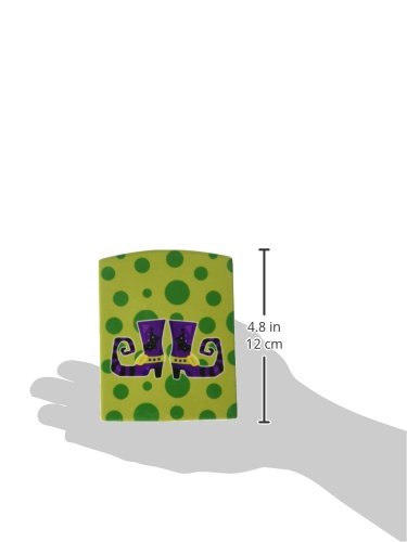 Caroline's Treasures BB9158CNL Halloween Witch's Shoes Ceramic Night Light Compact, UL-Certified, Ideal for Bedroom, Bathroom, Nursery, Hallway, Kitchen, 6x4x3, Multicolor