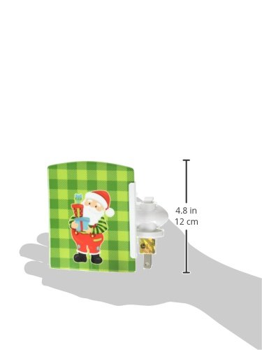 Caroline's Treasures BB9019CNL Christmas Santa Claus #3 Ceramic Night Light Compact, UL-Certified, Ideal for Bedroom, Bathroom, Nursery, Hallway, Kitchen, 6x4x3, Multicolor