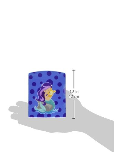 Caroline's Treasures BB8827CNL Beach Mermaid Purple Hair Grace Ceramic Night Light Compact, UL-Certified, Ideal for Bedroom, Bathroom, Nursery, Hallway, Kitchen, 6x4x3, Multicolor