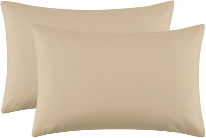 Microfiber Pillowcase 2 Pack Toddler Pillow Case 14x20 Comfortable Not Shrink Soft Pillow Cases Khaki Pillow Covers Envelope Style