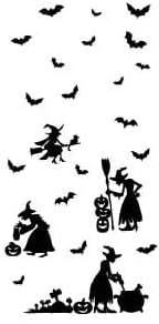 SUPERDANT Halloween Wall Stickers Magic Witch Wall Decals Spooky Pumpkin Wall Sticker Halloween Stickers for Kids Halloween Window Decoration for Halloween Party Decorations