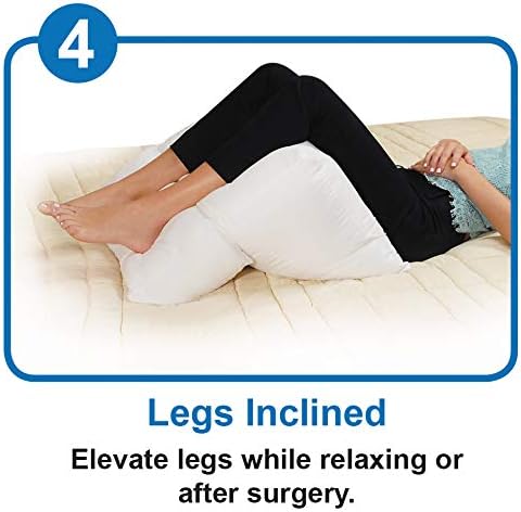 Contour Flip Pillow 10-in-1 Bed Wedge Body Support Pillow, King - White Pillowcase Pillow Protector Cover