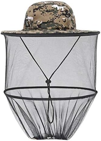 Head Net with Removable Mesh Hidden Netting, Design for Outdoor Fishing Gardening