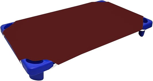 Pack of 24 Cot Sheet for Daycare Preschool Cot Bed -Polyblend Fabric with Corner Elastic Cots Sheets Fits On 22" X 52" Inches Size Toddler and Preschool Daycare Cot Burgundy 22 X 52 Size