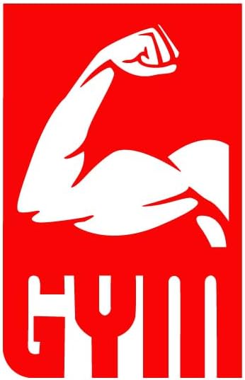 Muscle Sport Gym Sticker Gym Sport Decal Fitness Bodybuilder Workout Motivation Pattern Sports Art Decor Wall Mural Red 18 X 15 in